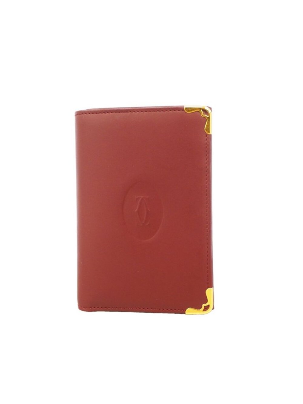 Cartier Trifold Wallet Must Leather Bordeaux Gold